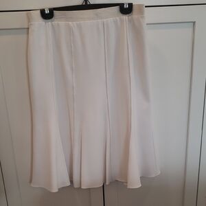 Ann Taylor Elegant Cream A-Line Skirt